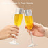 MICHLEY Tritan Champagne Flutes Glassware, Set of 4 Unbreakable Plastic Wine Glasses, 6 oz, Crystal Clear