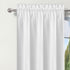 White Valance for Window, Kitchen Valance Curtains, 52 X 18 Inch Long Rod Pocket Farmhouse Panel