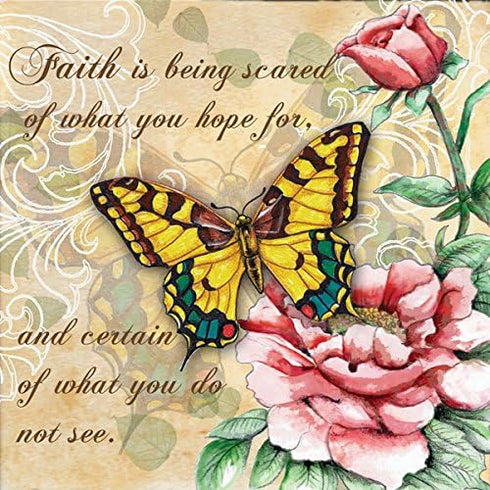 4 Beautiful Butterflies and Flowers Inspirational Quotes Art Prints 12x12