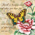 4 Beautiful Butterflies and Flowers Inspirational Quotes Art Prints 12x12