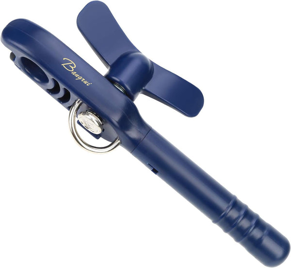 Home Kitchen Safety Bottle Jar Wine Manual Can Opener, 4-in-1 Gadget with Corkscrew, Blue