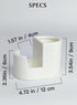 2-in-1 Countertop Countertops Ceramic Sponge Holder for Kitchen Sink, Sponge & Brush Organizer, Compact Sink Caddy