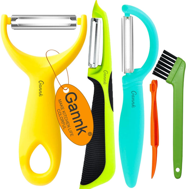 GANNK Vegetable Potato Peelers for Kitchen, Y Peeler for Apple Fruit Carrot