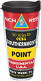 Tervis Florida-Southernmost Point Buoy Insulated Tumbler, 24oz, Clear with Wrap and Black Lid
