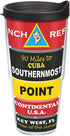 Tervis Florida-Southernmost Point Buoy Insulated Tumbler, 24oz, Clear with Wrap and Black Lid