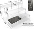 Acrylic Riser, 2 Pcs Clear 3 Tier Display Risers for Cologne, Amiibo, Funko POP Figures, Cupcake, and Cosmetic Holder
