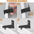 Curtain Track Brackets, Curtain Track Wall Mounting Hardware Black Curtain Track Accessories(10 Pack)