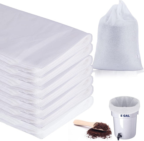 50 Pack Cold Brew Coffee Filters, 20" X 20" Commercial Filter Bags for Brewing Up to 5 LBS Coffee