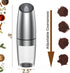 Set, 2 Pack) Gravity Electric Salt and Pepper Grinder Adjustable Coarseness, Automatic Shakers Mill Grinder with LED
