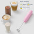 Powerful Handheld Milk Frother, Mini Whisk Drink Mixer for Coffee, Cappuccino, Latte, Matcha, Hot Chocolate, Pink