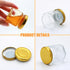 XING-RUIYANG 60 pack 1.5 oz Mini Honey Jarsbaby shower favors,There's honey sticks, bee pendants, stickers and gold