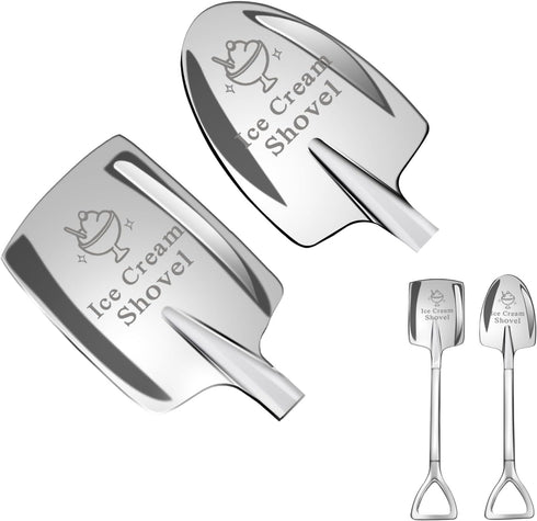 IQworks 2 Pcs Ice Cream Shovel Set - Funny Loving Gift (Birthday/Holiday Gift