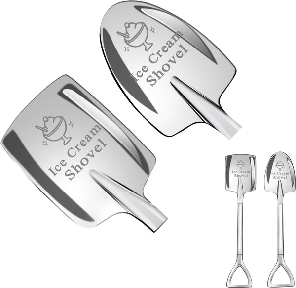 IQworks 2 Pcs Ice Cream Shovel Set - Funny Loving Gift (Birthday/Holiday Gift