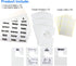16 Pack White Clothing Rack Size Dividers with 60 Labels, Large Rectangular Closet Dividers, Pearl White