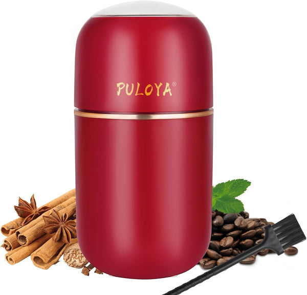 Electric Coffee Grinder, 2.8 oz, Stainless Steel Blades for Beans, Spices, Herbs, Grains, Nuts, Black