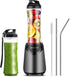 La Reveuse Smoothie Blender Personal Size 300 Watts with 2 Pieces 18 oz BPA-Free Travel Sports Bottles, Grey