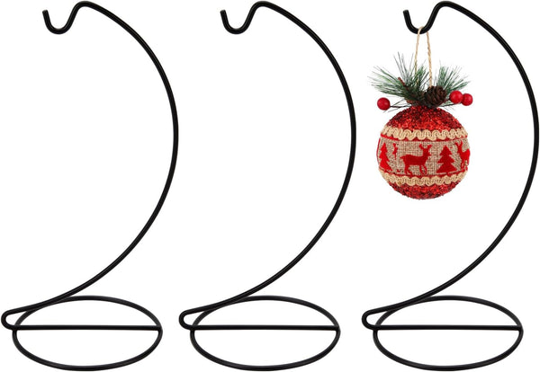 Abom 9in Ornament Display Stand, 3 Pack Black Tabletop Ornament Hanger for