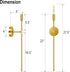 Lumpro 27-inch Set 2, Large Wall Candle Sconces with Remote Controlled Flameless LED Taper Candles, of Wall Mounted