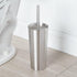 Set mDesign Slim Metal Toilet Brush - Modern Freestanding Holder for Bathroom - Practical With Rust-Resistant Finish