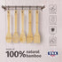 PrintSupremacy Custom Engraved Bamboo Cooking Spoons Set, Non-Stick Wooden Kitchen Gadget, 5 Pieces for Baking Gift