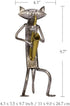 Too-arts A Playing Saxophone Cat Metal Sculpture, Iron Statue Handwork Handicrafts, 3 Funny Design