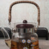 Cabilock 4pcs Teapot Handle Ceramic Decked Accessories, Japanese Decorative Kettle Handles, Rattan Pot Handle Rural