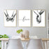 Kiddale Love and Hand in Hand Wall Art Canvas Print Poster, Black and White Sketch Art Decor (Set of 3, 16x20 inches)