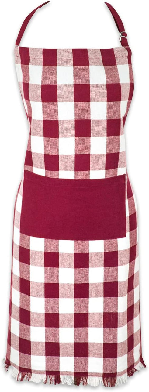 DII Classic Farmhouse Unisex Buffalo Check Kitchen Collection Chef Apron, One Size
