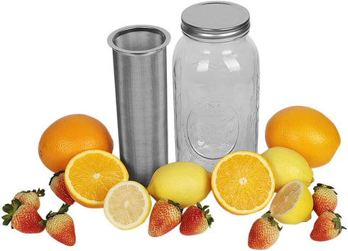 UPTRUST Cold Brew Coffee Maker Filter for 2 Quart/64 Ounce Wide Mouth Mason Jar, Iced Coffee & Tea Maker