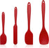Silicone Spatula Set, 4-Piece Rubber Cooking Utensil Set, Heat Resistant Seamless Turner Spatulas for Nonstick