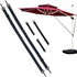 Wind Stabilizer Straps for Large Outdoor Umbrella, Adjustable and Reusable Cantilever Parasol Straps