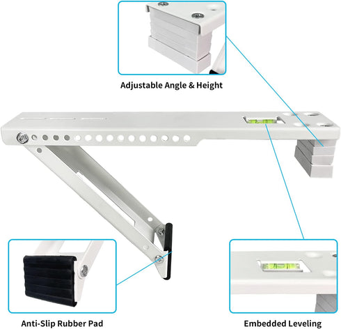 Foozet Window Air Conditioner Support Bracket, Light Duty Window AC Bracket, Supports Up to 165 lbs