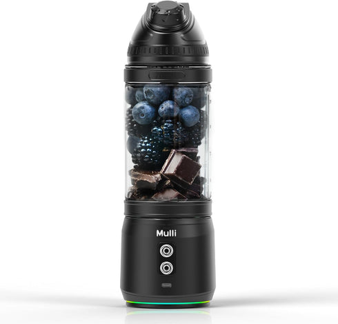 Mulli Portable Blender - 24oz Travel Blender for Shakes and Smoothies, USB Rechargeable