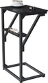 NEFROM C-Shaped End Table, Small Couch Side Table, Sofa TV Tray Table for