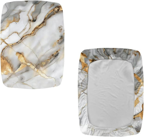 Set 2 Marble Print Bar Stool Covers Rectangle of Stretch Barstool Seat Covers Bar Stool Chair Covers Rectangle
