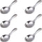6pcs Stainless Steel Short Handle Spoons, Round Dessert Spoons, 3.54x1.77inch Ice Cream Spoons for Kitchen or Restaurant