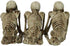 Ebros Gift Whimsical Gothic Skeletons Shelf Sitter Figurines, See No Evil Hear No Evil Speak No Evil