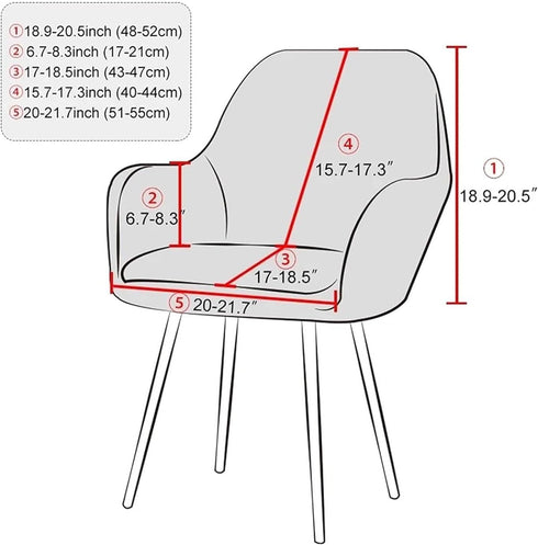 ZHUIYUAN Velvet Office Chair Slipcover with Arms, Cover for Vanity, Modern Office Computer Chair Protector, Stretch