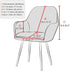 ZHUIYUAN Velvet Office Chair Slipcover with Arms, Cover for Vanity, Modern Office Computer Chair Protector, Stretch
