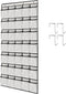 1 Pack 35 Breathable Mesh Pockets Large Hanging Shoe Organizer Over The Door Shoe Rack for Closet Storage, White