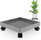 Sanbege Plant Caddy with Wheels, 11" Square Plant Pallet, Plant Pot Trolley (Grey)