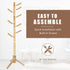 Haddockway Wooden Coat Rack Stand with 8 Hooks, New Zealand Pine Adjustable Coat Tree for Entryway, Hallway