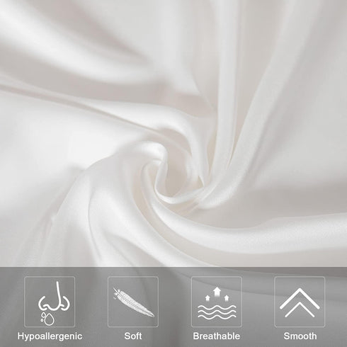 Mulberry Silk Pillowcase for Hair and Skin, Standard Size Cooling Silk Pillow Case with Hidden Zipper