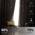 Loyala 52" 63" 2 Star Curtains, Blackout Curtains for Bedroom Kids Cute Double Layer Hollow Out Star Window Curtain