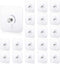 20 Pcs Self Adhesive Wall Hooks, No Drill Hooks for Hanging, Heavy Duty Adhesive for Kitchen Bathroom