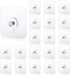 20 Pcs Self Adhesive Wall Hooks, No Drill Hooks for Hanging, Heavy Duty Adhesive for Kitchen Bathroom