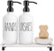 MOMEEMO White Soap Dispenser Set Comes with Stainless Steel Pumps, Instant Dry