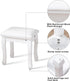 AVGVLIJ Vanity Stool, Padded Makeup Chair Bench with Solid Wood Legs, Dressing Table Seat, Cute Vanity Stools