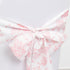 6"x108" Efavormart Polyester Chair Sashes White Pink French Toile Floral Design - Durable & Reusable Chair Bows