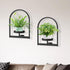 2 Pack PEKGRIL Wall Plant Holders, Metal Window Planters Shelves, Indoor Plants Stands, Wall Decor Planter Hanging
